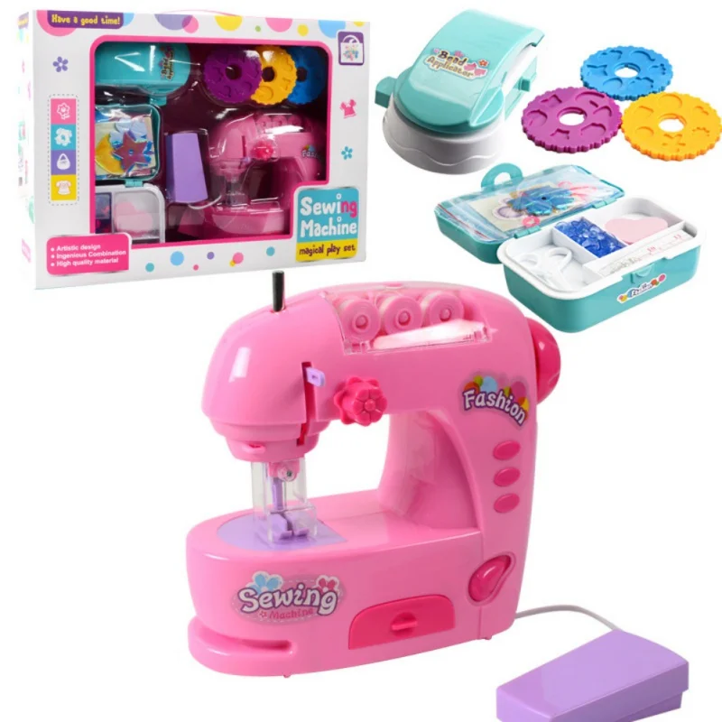 Электрическая имитация детская игрушечная швейная машина мини-мебель ролевые игры обучающая интересная игрушка для детей девочек