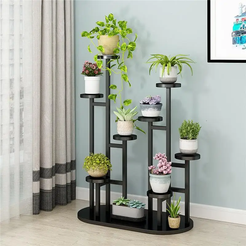 MODEL F Интерьер Etagere Pour Plante деревянный плантенстандарт Escalera Decorativa Madera Dekoration стеллаж балкон Цветочная Полка Подставка для растений - Цвет: MODEL F