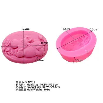 

Cow Flower Silicone Molds Mold For Soap Cake AP012