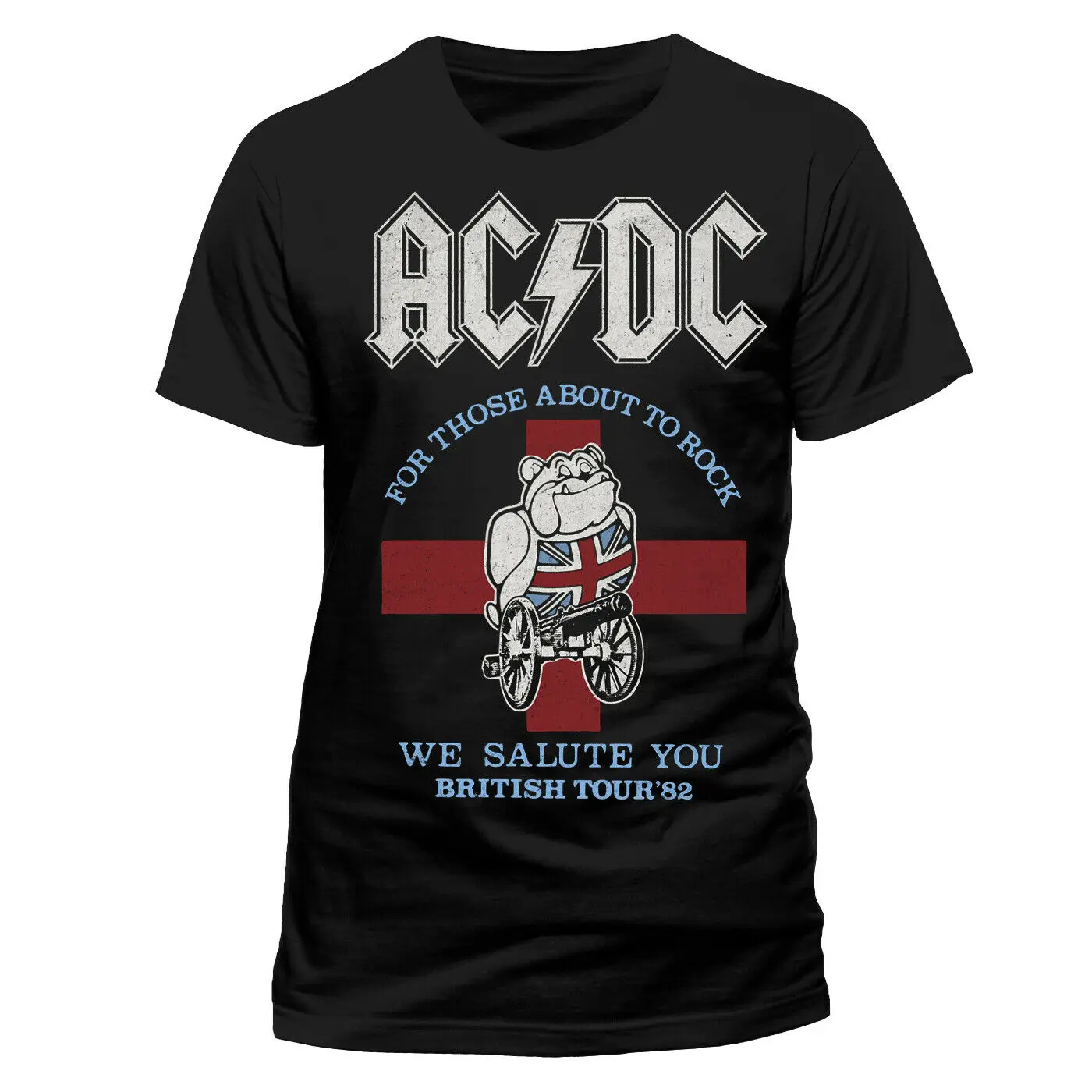 

Official AC/DC T Shirt For Those About To Rock British Tour 1982 Medium