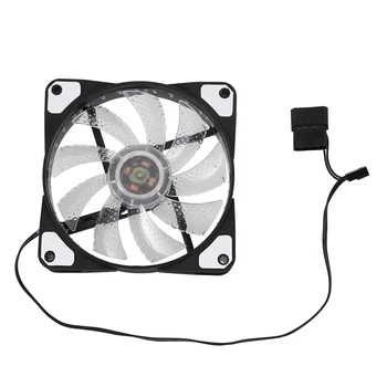 

120mm PC Computer 16dB Ultra Silent 33 LEDs Case Fan Heatsink Cooler Cooling with Anti-Vibration Rubber,12CM Fan,12VDC 3P IDE 4p