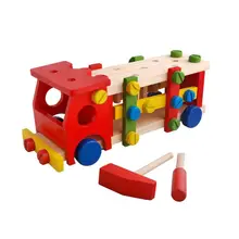 Детская головоломка раннее образование деревянная игрушка цветная разборка винт автомобиль Мальчики Девочки Подарки