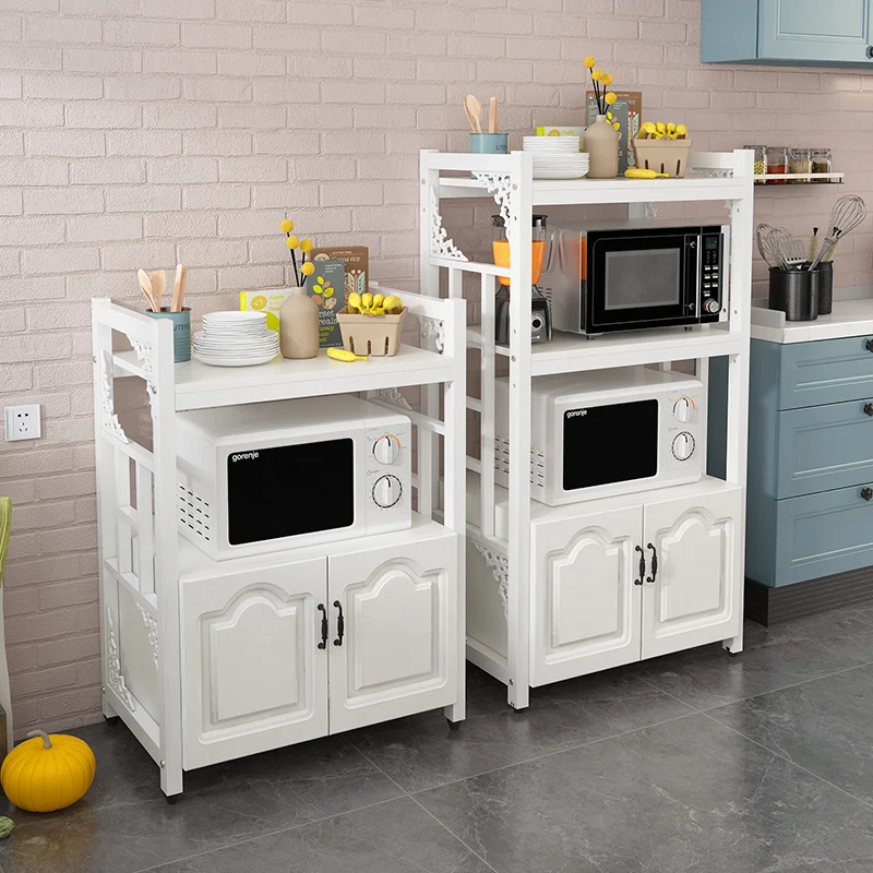 Kitchen racks floor space space home multi-layer microwave oven racks multi-function storage oven storage cabinet