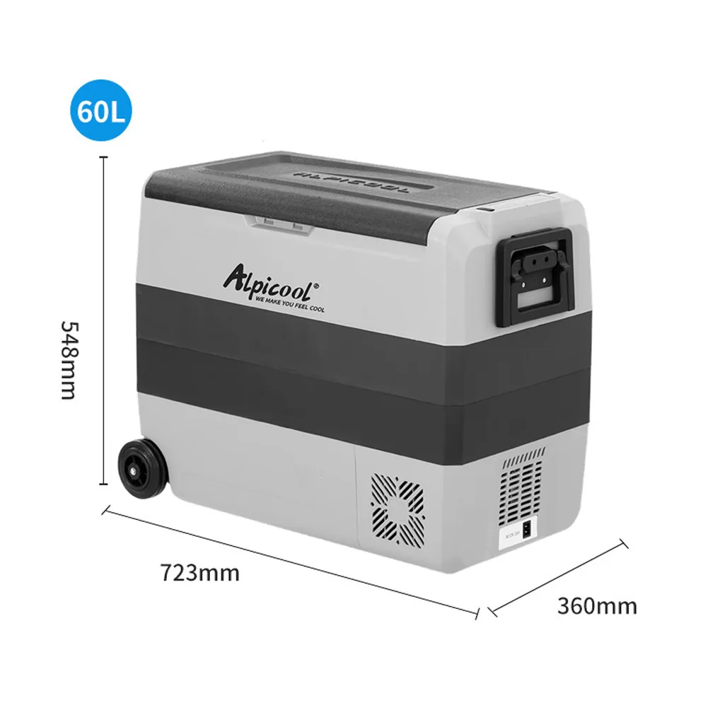 portable mini fridge 60L 12V 48W Mini Car Refrigerator 12V 24V Car Refrigerator Freezer Cooler Compressor Adjustable Temperature Control for Outdoor small car fridge Car Fridges & Heaters