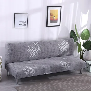 

160-190cm Armless Elastic Sofa Bed Cover Folding Seat Slipcover Stretch Covers Cheap Couch Protector For Home Party