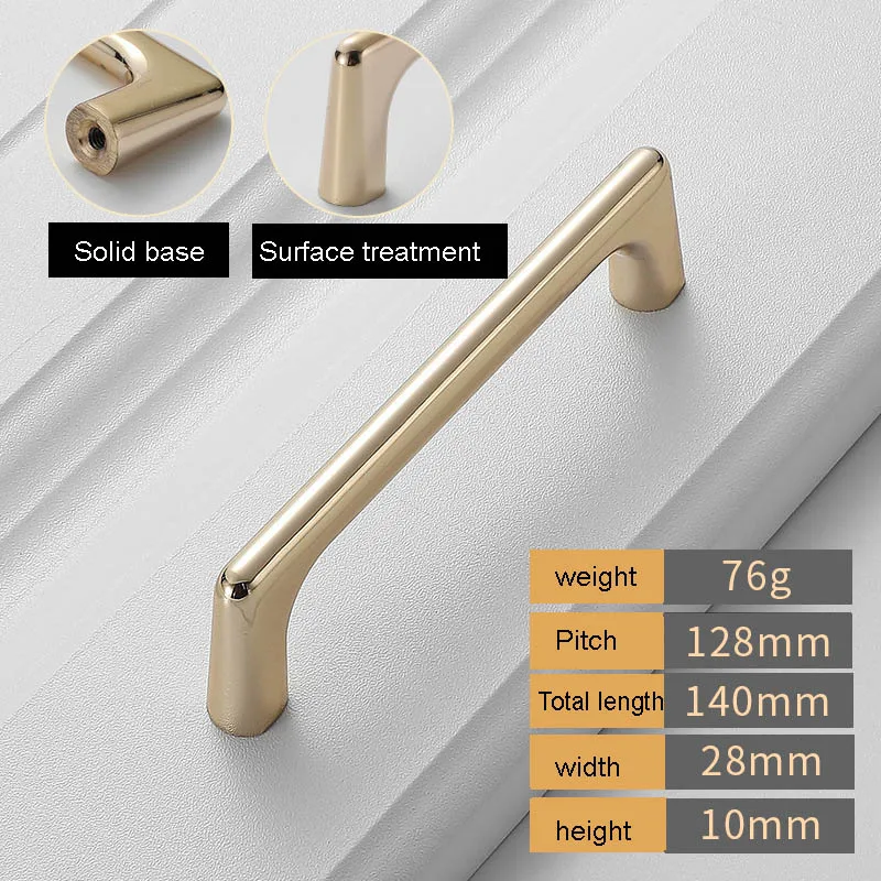 140mmx28mmx10mm Горячие ручки для шкафа золотого цвета для ящика Тянет матовая латунь кухня спальня ванная комната Аппаратные средства NDS66 - Цвет: 140mmx28mmx10mm