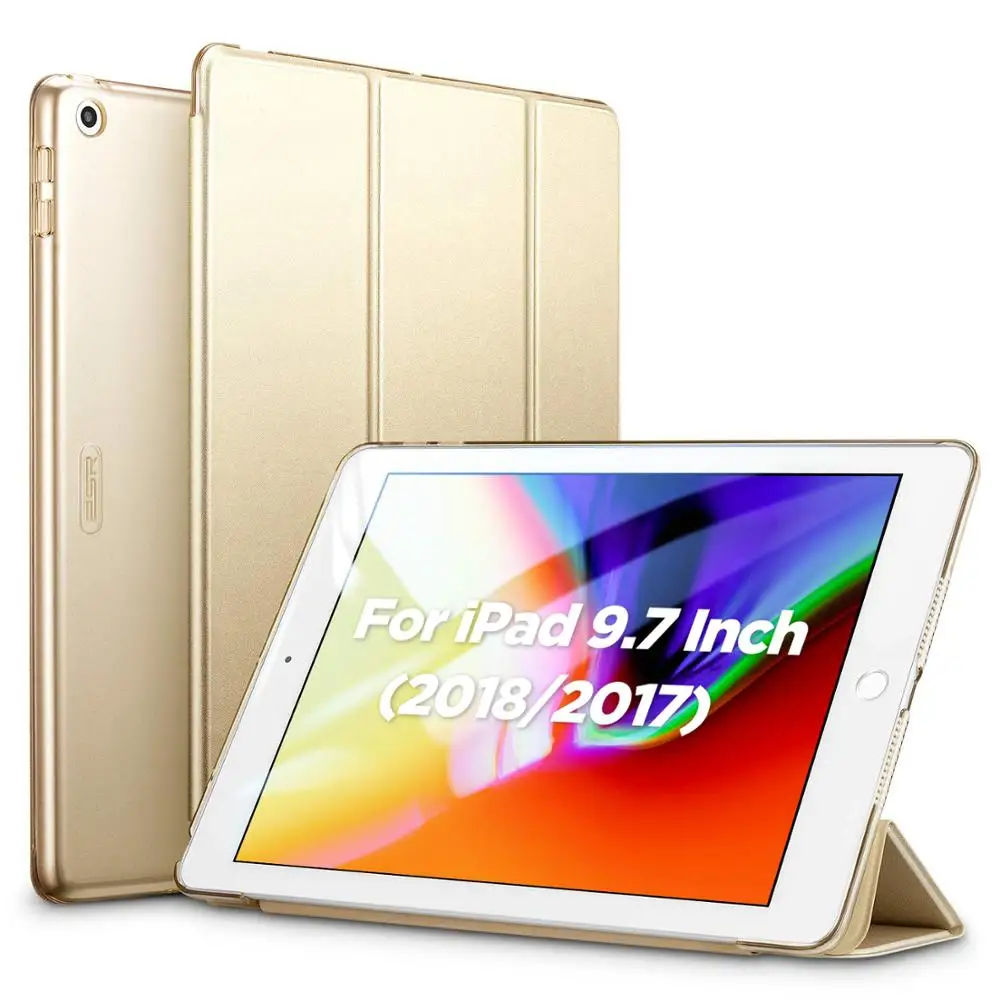Цветной чехол ESR для iPad 9 7 дюйма 2018 Ультратонкий из искусственной кожи с функцией