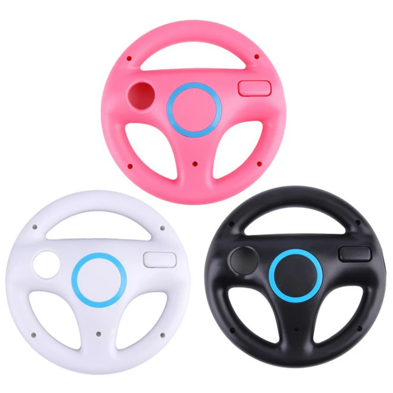 2 Pack White Racing Wheel with Wii Wheel Wii Mario Kart Game Remote Controller Accessories Driving Wheel for Mario Kart Tank AZFUNN Mario Kart Steering Wheels More Wii U or Wii Games 
