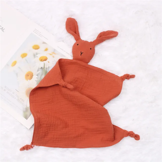 Baby Cotton Muslin Comforter Blanket Soft Newborn Sleeping Dolls Kids Fashion Sleep Toy Soothe Appease Towel Bibs 2
