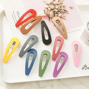 

1 PCS Frosted Hairpin Chic Style Simple Geometric Hair Clip Hair Ornament For Women Girls Candy Color matte texture hairpin