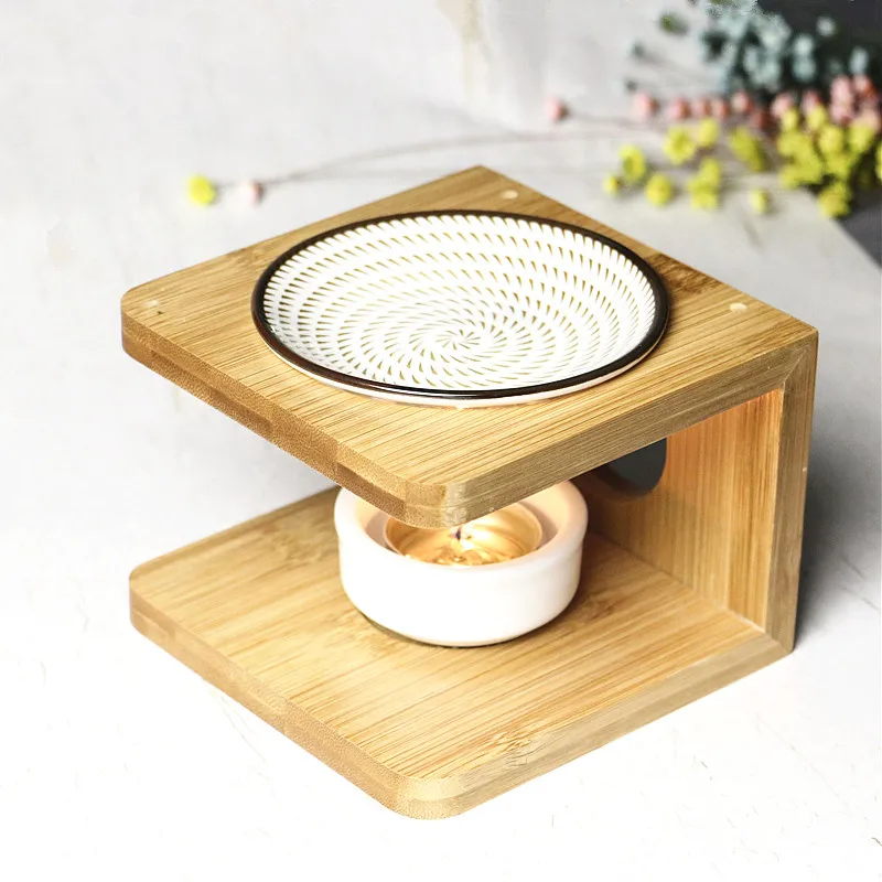 Креативная лампа для благовоний с бамбуковой рамой эфирных масел подсвечник