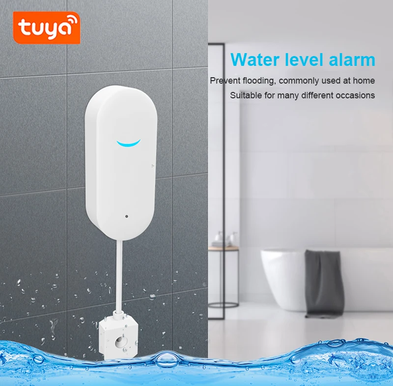 Tuya Home Alarm Water Leakage Independent WIFI Leak Sensor Detector Flood Alert Overflow Security System | Безопасность и защита