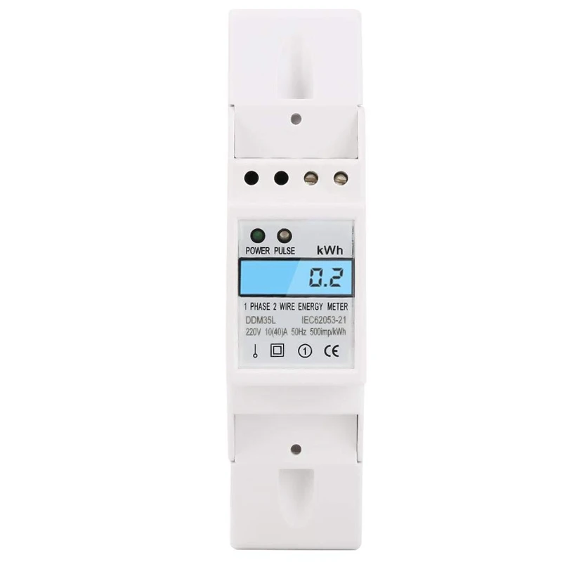 Счетчик энергии DDM35L 10-40A ЖК-цифровой дисплей модуль однофазный din-рейку электронный счетчик энергии ватт-час метр