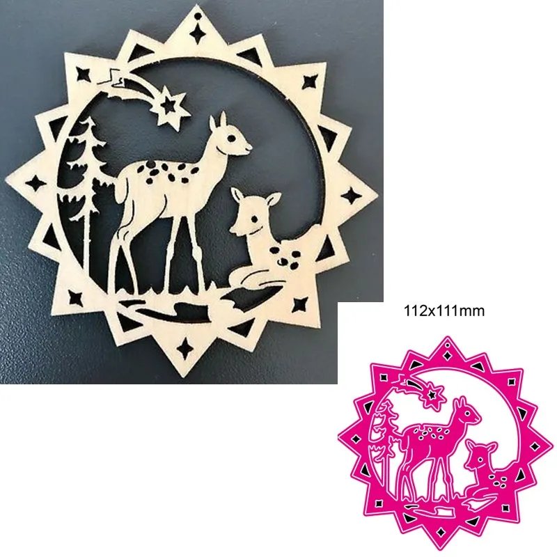 

metal cutting dies cut die mold Animal deer decoration Scrapbook paper craft knife mould blade punch stencils