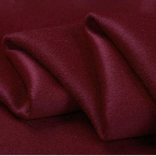 800g/m wine red double-sided cashmere fabric 100% wool cashmere high-end cashmere coat fabric autumn and winter clothing fabric