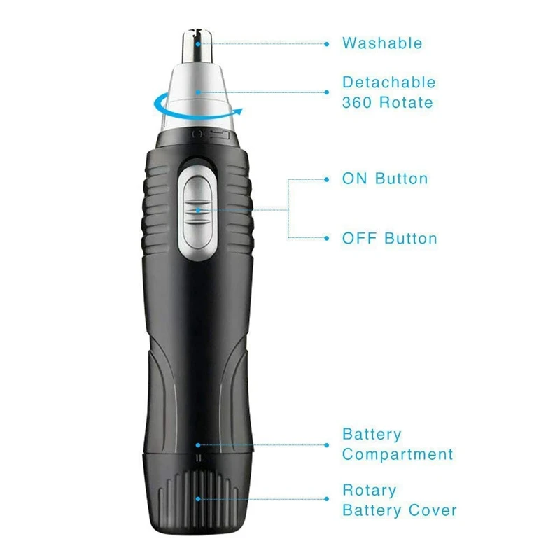  Top Deals Nose Hair Trimmer - Waterproof Stainless Steel Nose Trimmer Beard And Eyebrow Clipper