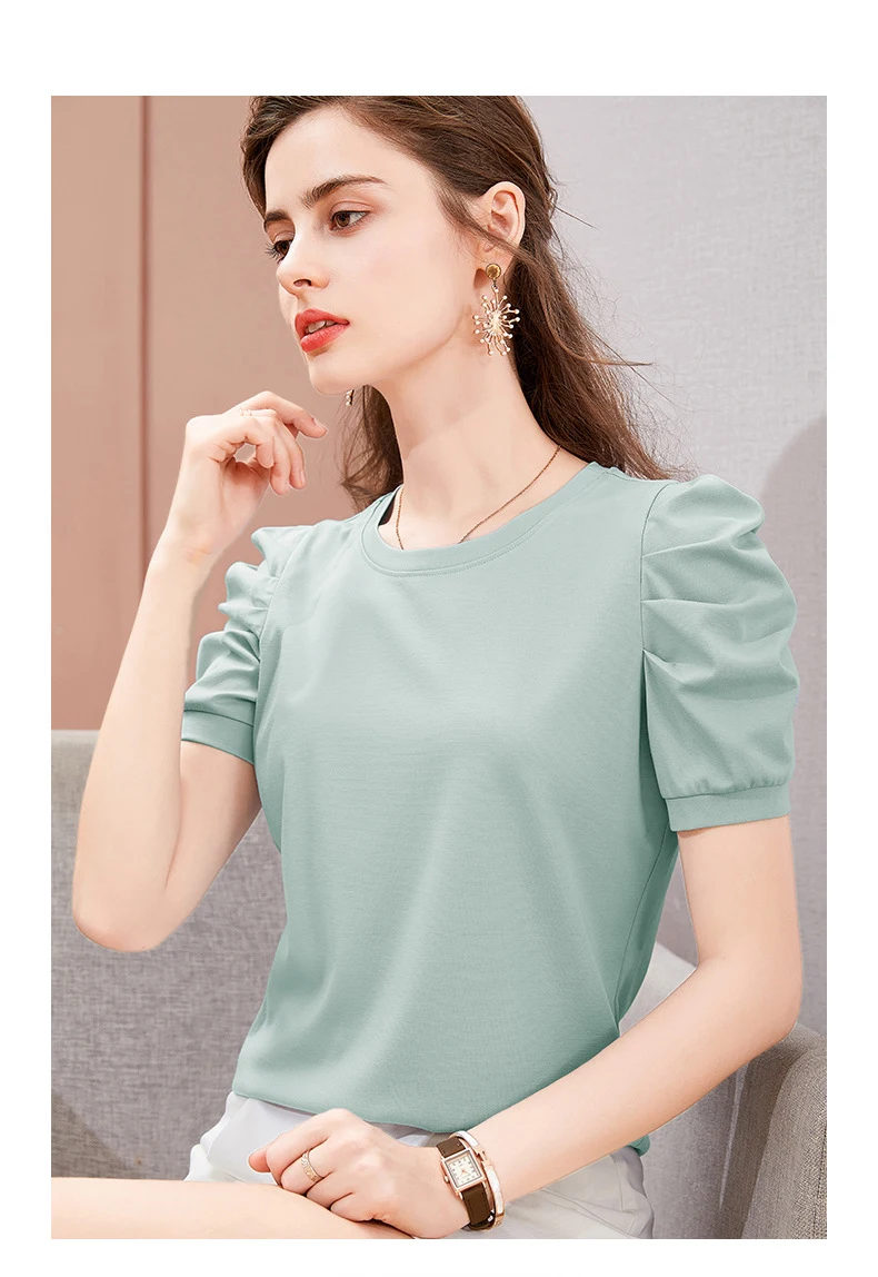 Puff Sleeve T Shirt Women Short Sleeve T-shirt Cotton 2021 Summer Tops Short Sleeve Woman Clothes Womens Korean Tee Shirt Femme Puff Sleeve T Shirt Women Short Sleeve T-shirt Cotton 2021 Summer Tops Short Sleeve Woman Clothes Womens Korean Tee Shirt Femme