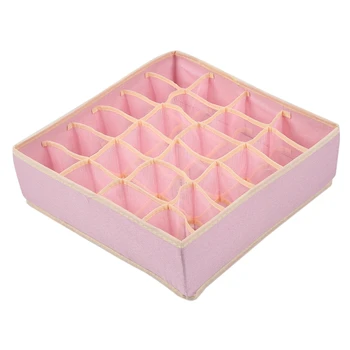 

Socks Storage Box for Closet Separated Underwear Organizer Foldable Bras Storage Box Drawer Organizer Home Storage 24 Grids