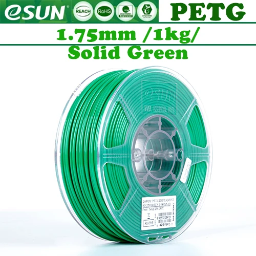 Пластиковая нить PETG ESUN для 3d принтера/1 кг 340 м 1,75 мм/нить для 3D принтера - Цвет: PETG SOILD GREEN