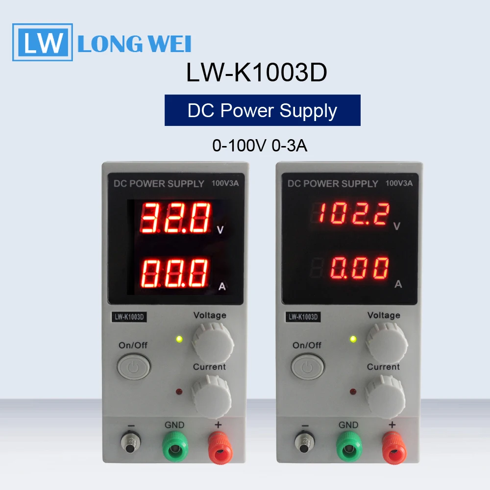 LW-K1003D 100V3A мини Регулируемый цифровой источник питания постоянного тока 110 V-220 V для лабораторных тестов ремонт телефона импульсный источник питания