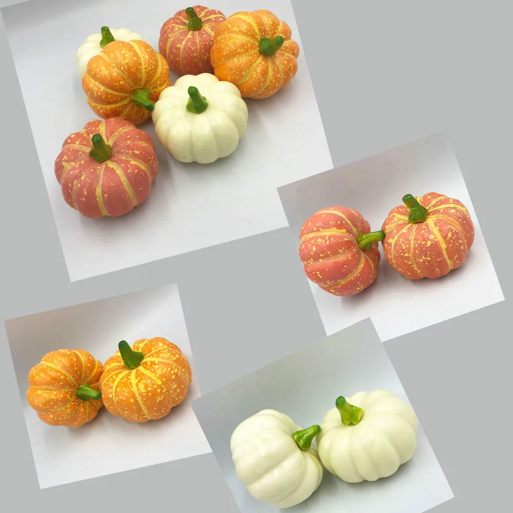 

6pcs Halloween Artificial Mini Foam Pumpkin Simulation Prop Garden Party Decor