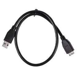 USB 3,0 мужчина A к Micro-B Мужской кабель для передачи данных для внешнего жесткого диска HDD кабель черный