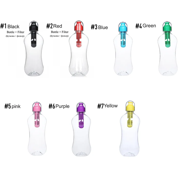 

Outdoor Camping Plastic PE Hydration Filtered Water Bottles Travel Plastic Water Bottles BPA Free Gym Filtered Drinking