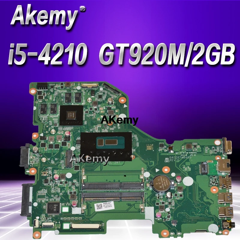 

DA0ZRTMB6D0 motherboard for ACER E5-573 E5-573G notebook motherboard CPU i5 4210U GT920M 2G DDR3 100% test work