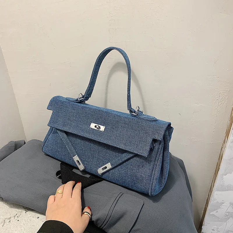 

2020 New Women Bag Net Red Same Style Underarm Bag Retro Canvas Handbag Military Cloth Bag Shoulder Diagonal Bag