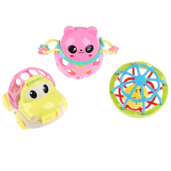 

1PC Baby Rattle Soft Rubber Toy Kid Hand Shaker Ball Toy For Infant Toddler