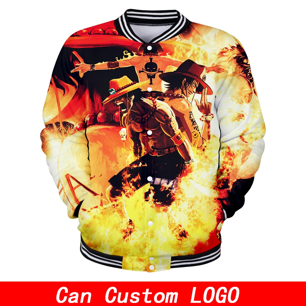 

one pieces 3D print Popular Anime Man Coats Advanced Tech Sweatshirt Cosplay Costumes new Hipster Casual Man Jacket Bomber