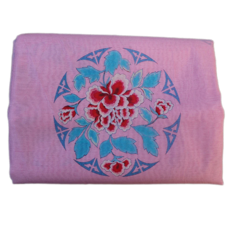 Высокое качество шелк хлопок Материал цифровая печать тутового Лоскутная летняя тонкая стильная одежда, платья шелковая ткань