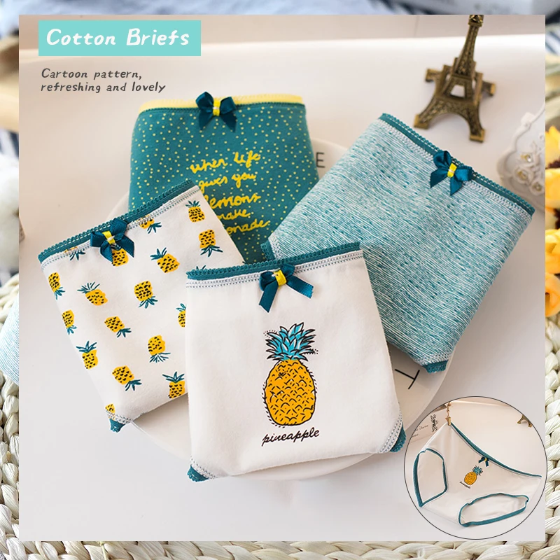 

3PCS/lot Cotton Panties Women Comfortable Underwears Sexy Low-Waisted Underpants Female Lingerie Ladies Briefs