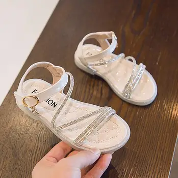 

Girls Sandals Newest Summer Shoes For Baby Fashion Rhinestone Kids Princess Party Shoes Girls Sandals Black White