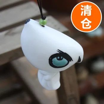 

A Sunny Day Ceramics Wind Chime Manual Ceramics Hand Knife Dog Series Back Can Word Group