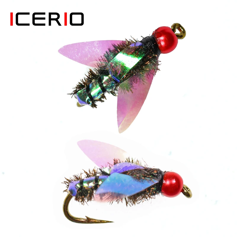 

ICERIO 6PCS Mosquito Housefly Realistic Insect Bait for Trout Fishing Fly Lures #12