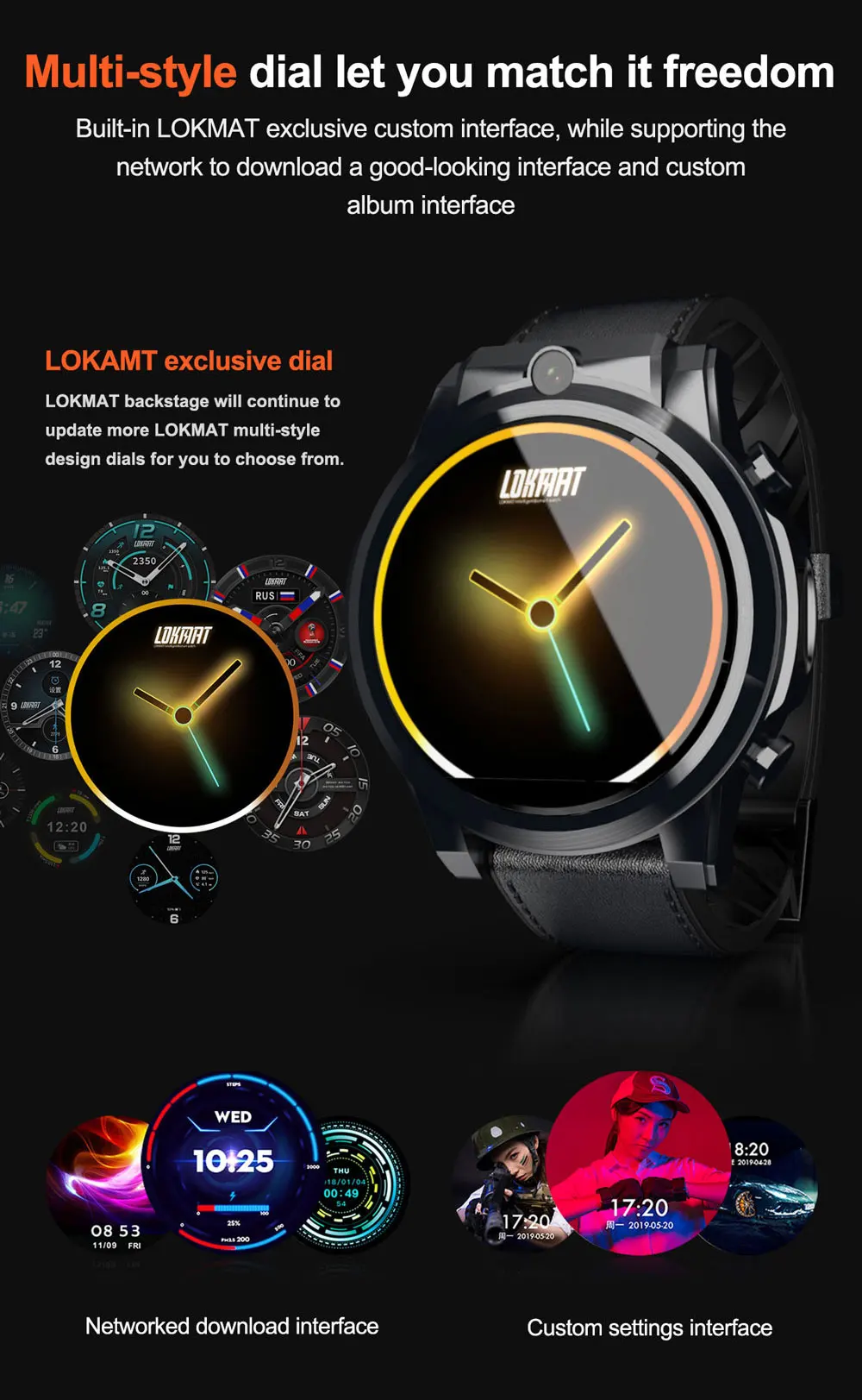 Lokmate X360 4G LTE Smartwatch 3GB32GB MT6739 Android 7,1 Bluetooth gps 1," сенсорный экран 5.0MP Видеозвонок 620 мАч умные часы для мужчин