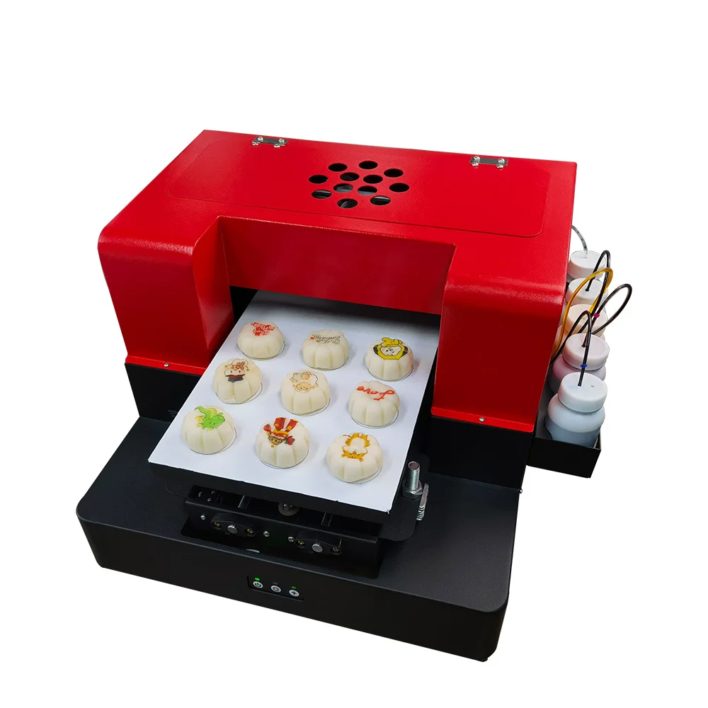 A4 Size Food Printer With Edible Ink CISS Food Printing Machine for Macaron Cookies Cupcakes Fondant Biscuits Candy Food Printer