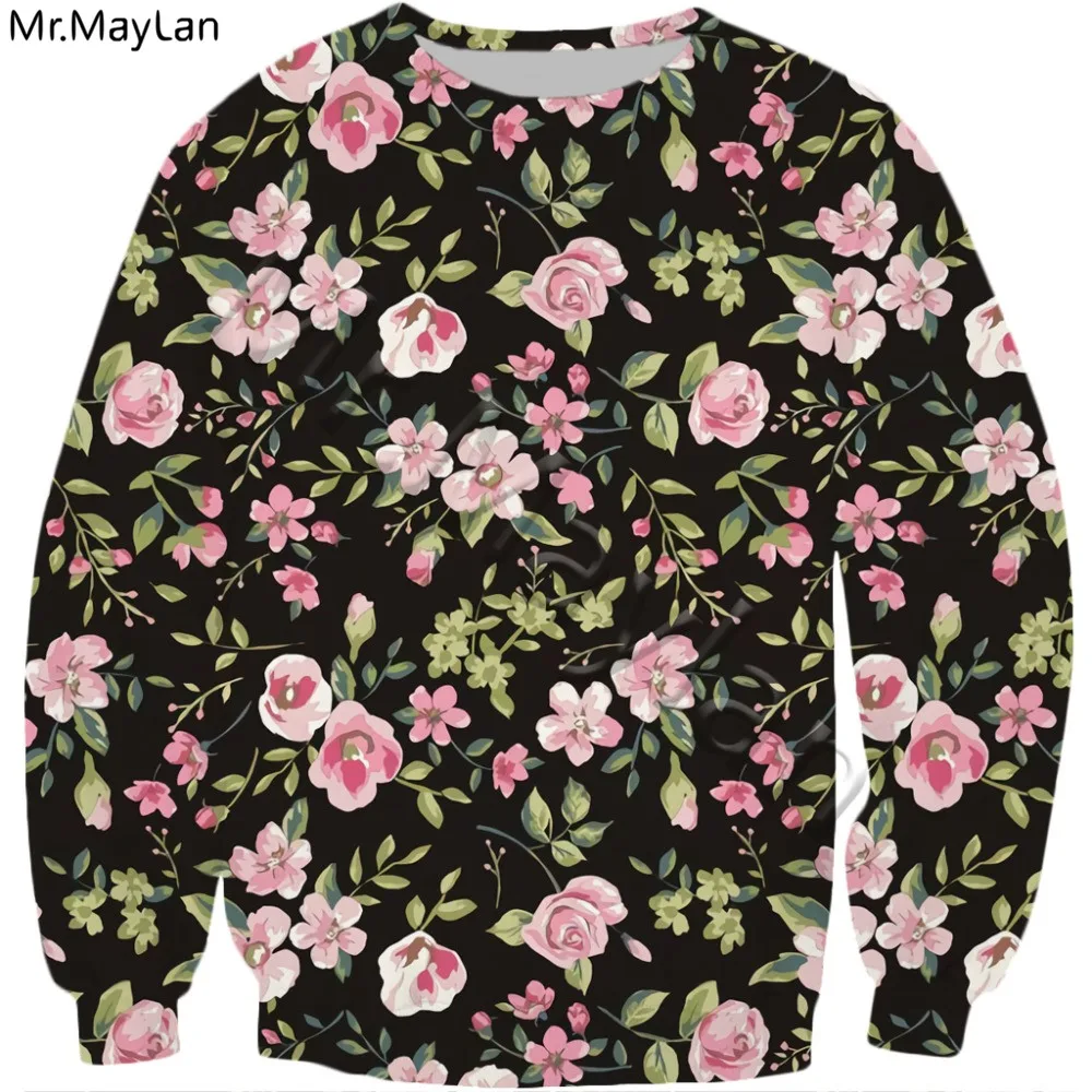 

High-end Luxury Pink Palace Flowers 3D Print Sweatshirts Unisex Streetwear Hoodies Girls Black Outwear Clothes Mans Fashion Tops