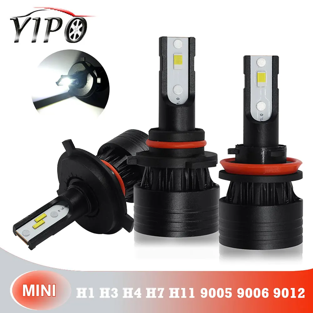 2 шт. H4 led H7 H11 H1 9005 HB3 9006 HB4 9012 HIR2 Авто головного средства ухода за кожей Шеи светильник heaadlamp светодиодными кристаллами csp H11 автомобильный светильник Светодиодная супер яркая 6000k 12V 30W