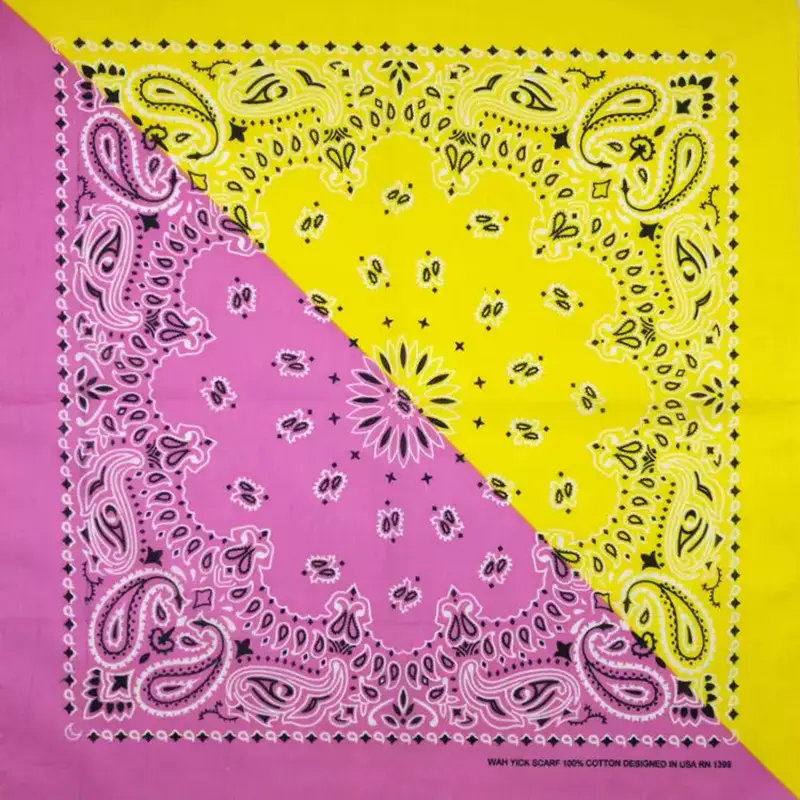 New Fashion Hip Hop 100% Cotton Bandana Square Scarf 55cm*55cm Black Red Paisley Headband Printed For Women/Men/Boys/Girls - Image 50