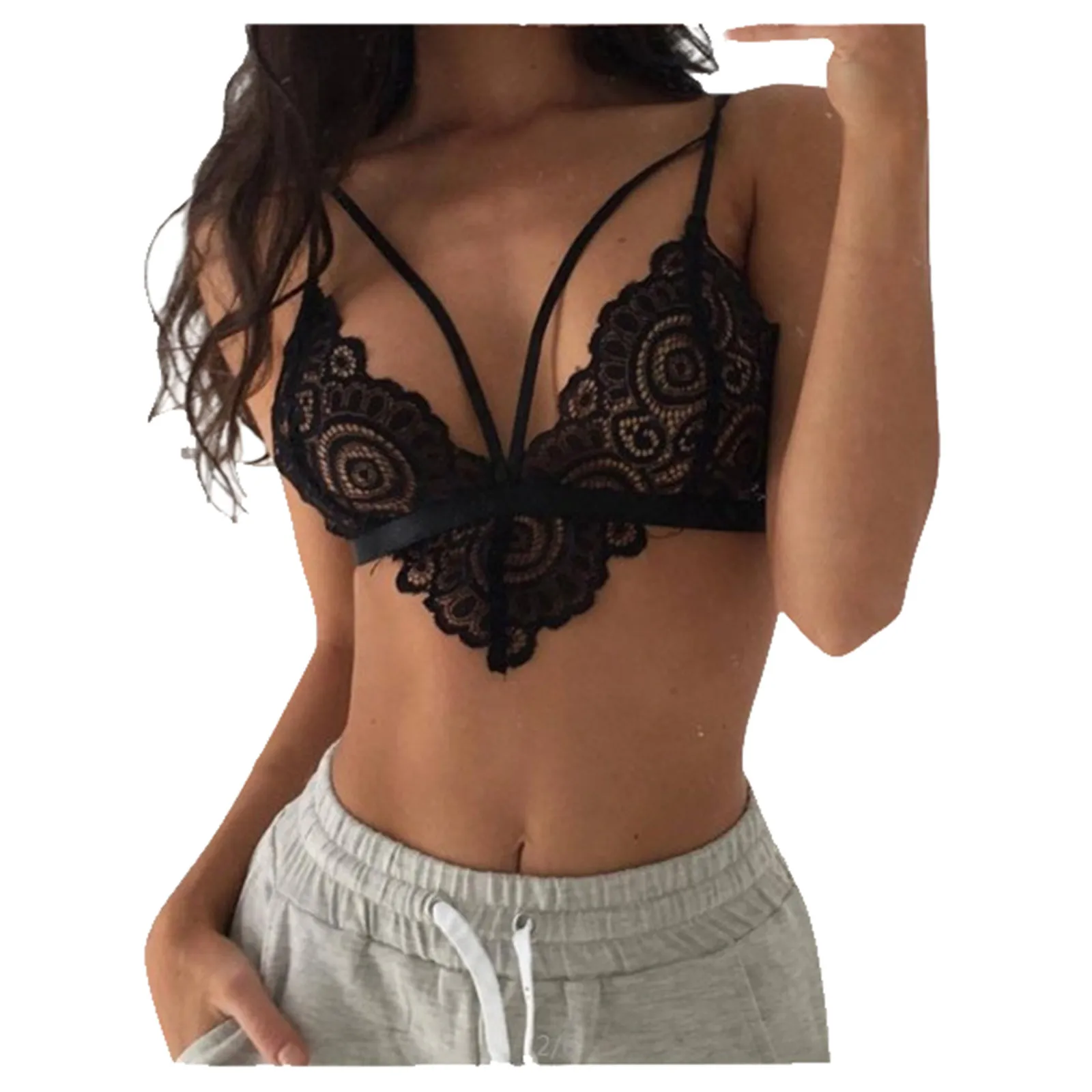 Lace Floral Bralette Bralet Bra Bustier Crop Top Floral Bralette Bralet Bra Crop Unpadded Tank Lingerie _ - AliExpress Mobile