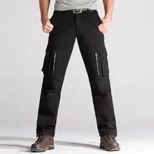 Мужские осенние военные тактические штаны с несколькими карманами, армейские мужские комбинезоны, Свободные мешковатые джоггеры, повседневные хлопковые брюки-карго