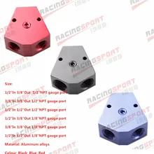 1/" 3/8" в 1/" 3/8" из женский y-блок фитинг 1/" 1/8" NPT калибровочный порт
