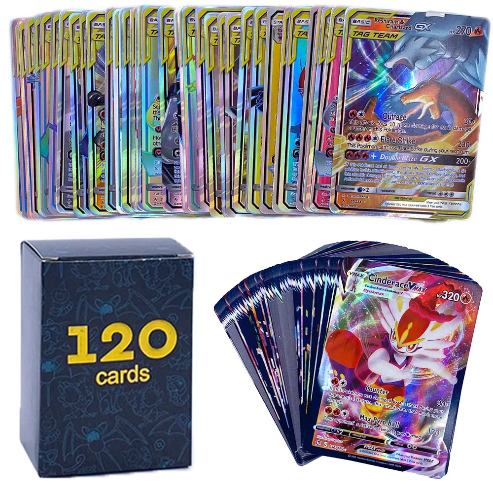 Pokemon GX-cartas brillantes TAKARA TOMY, juego de cartas VAMX de batalla, juguete para niños