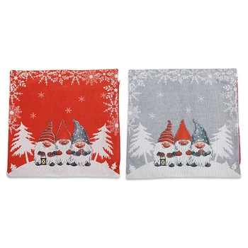 

2 Pcs Santa Claus Pattern Linen Home Decor Pillowcase Throw Pillow Cushion Cover Square Decorative Pillowcase
