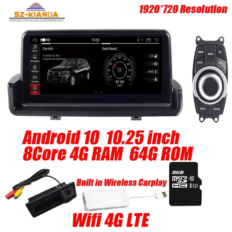 In Stock 4G+64G android 10.0 Car radio GPS Navigation for BMW 3 series E90 318i 320i E91 E92 E93 with Wifi bluetooth Idrive Map