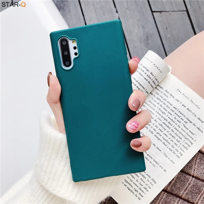 Candy Color Matte Silicone Phone Case For Samsung Galaxy Note 20 Ultra Note 10 Plus Lite 9 8 S10 Ultra-thin Tpu Back Cover cute phone cases for samsung  Cases For Samsung