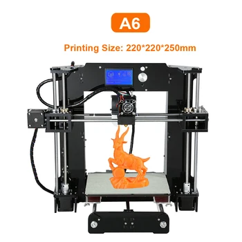 

3D Printer A6 Updated A5S Full Metal Extreme High Accuracy Large Print Size 220x220x250mm Impresora 3d