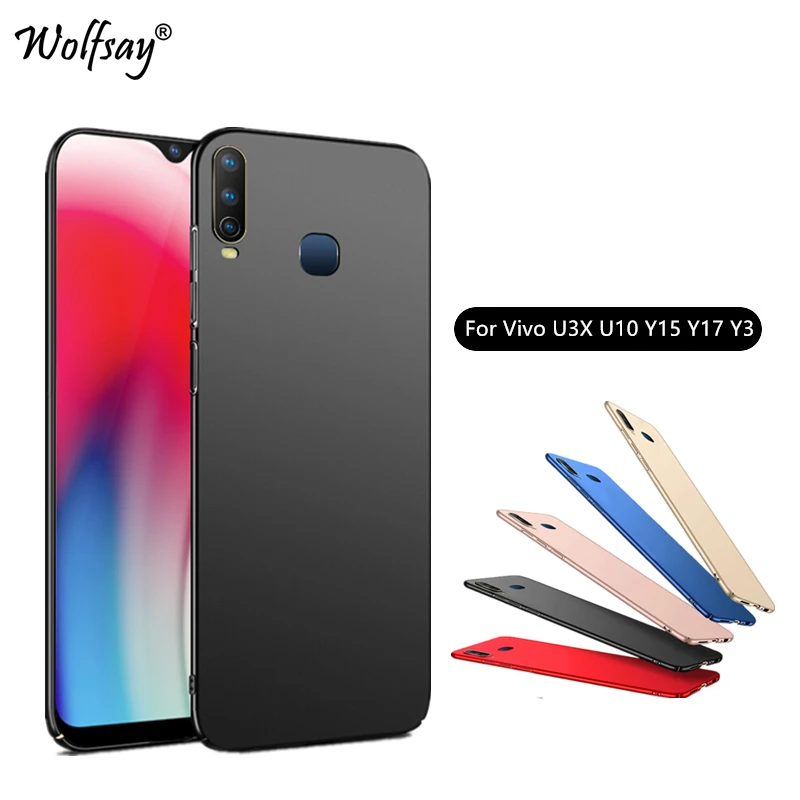 Case For Vivo U3X Ultra Thin Classic Smooth Matte PC Phone Cover U10 Y15 Coque 6.35&quot | Мобильные телефоны и